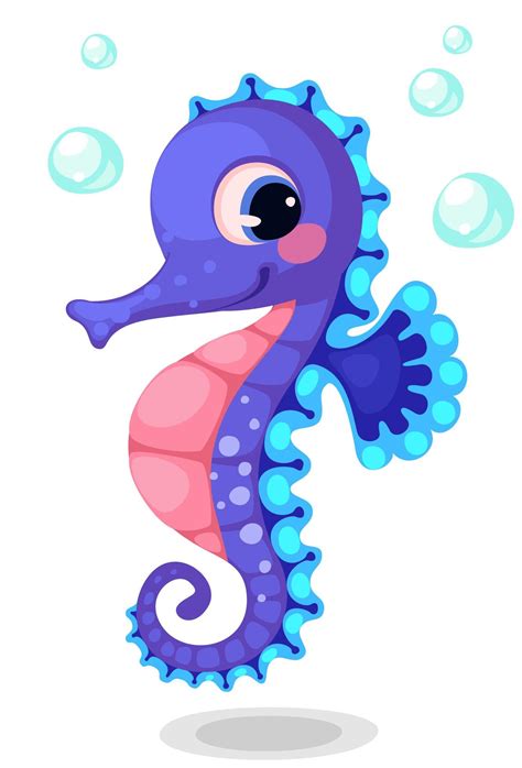 Seahorse Cartoon Or Seahorse Clipart Cartoon Vector Image | Porn Sex ...