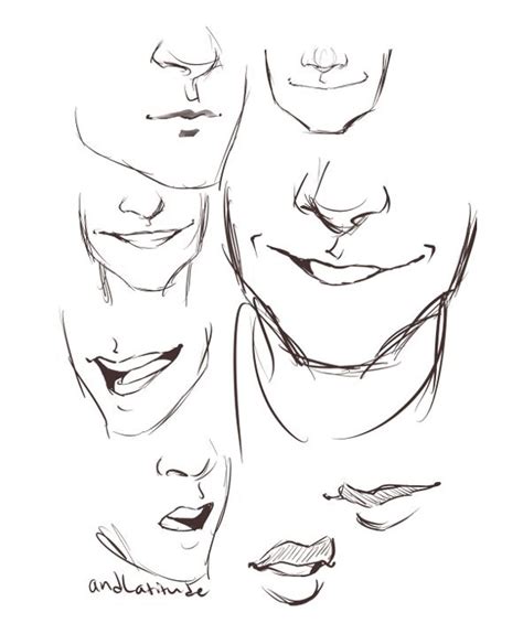 How to draw different mouth references | Drawing people, Sketches ...