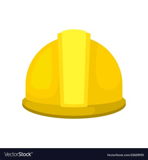 Yellow plastic helmet for construction worker Vector Image