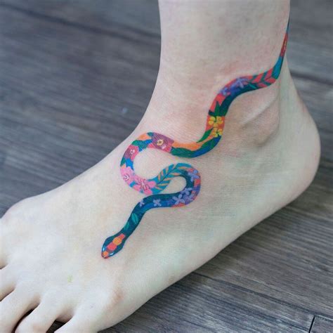 25 Snake Tattoos For Foot And Meanings | PetPress