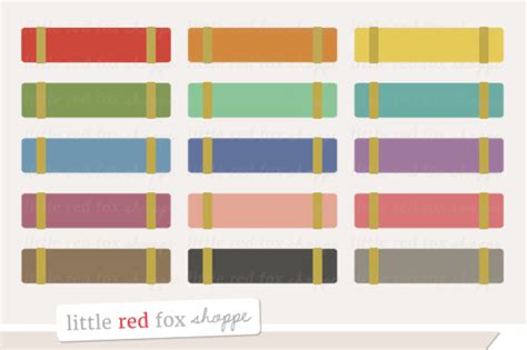 Book Spine Clipart By Little Red Fox Shoppe | TheHungryJPEG