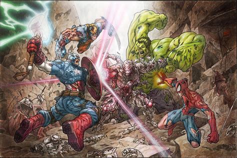 Avengers vs Ultron by MinohKim on DeviantArt