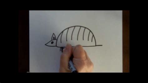 How to Draw an Armadillo Cartoon Simple Drawing Tutorial for Beginners ...