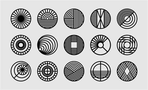 Premium Vector | Set of abstract line circle logo design