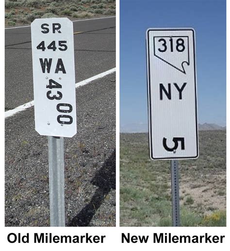 NDOT installs newly designed highway mile markers around state ...