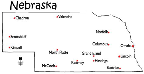 Cities In Nebraska Map | Hiking In Map