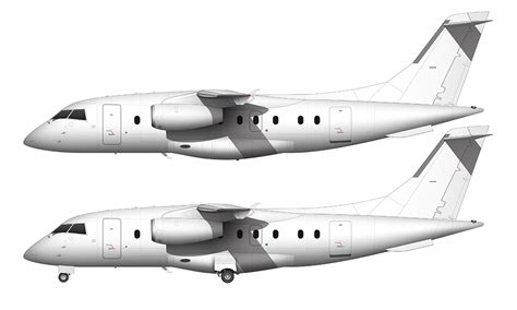 Fairchild-Dornier 328JET blank illustration templates – Norebbo