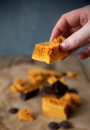 3 Ingredient Cinder Honeycomb Toffee - Culinary Ginger