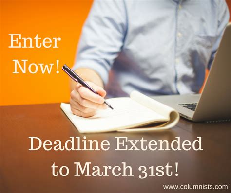 Annual Contest Deadline Extended - National Society of Newspaper Columnists