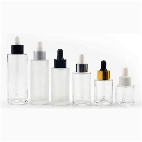 Flat Shoulder Cylinder Glass Bottle - RT Packaging