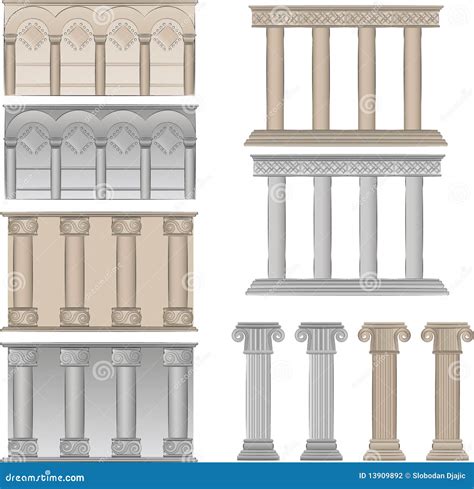 Pillars and Columns Illustrations Stock Vector - Illustration of ...