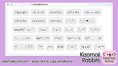 Kaomoji Kaomoji Bunny Rabbits Emoticons & Emojis ₍ᐢ･ܫ･ᐢ₎