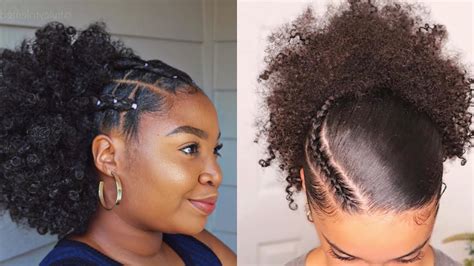 Afro Puff Hairstyles With Braids - Chit Chatan