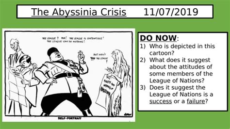 Abyssinia Crisis Lesson AQA GCSE Conflict and Tension | Teaching Resources