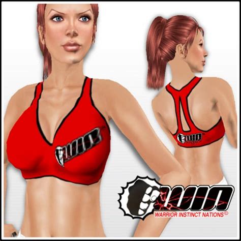 Second Life Marketplace - WIN Red Sports Bra Black Trim