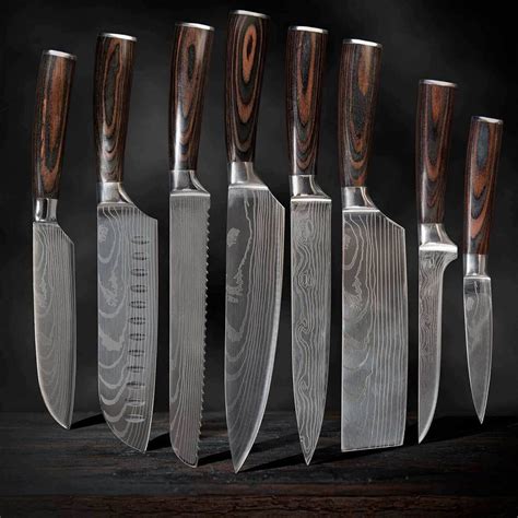 SEIDO Japanese Chef Knife Set | Professional 8pc Culinary Kitchen Set ...