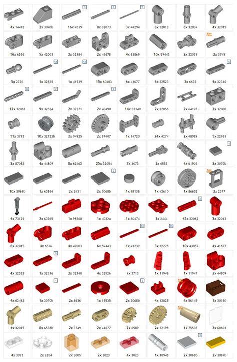 Printable Lego Parts Catalog Pdf