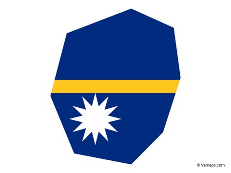 Flag Map of Nauru | Free Vector Maps Map Vector, Vector Free, Nauru ...