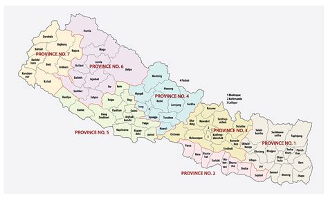 Nepal District Map With Province