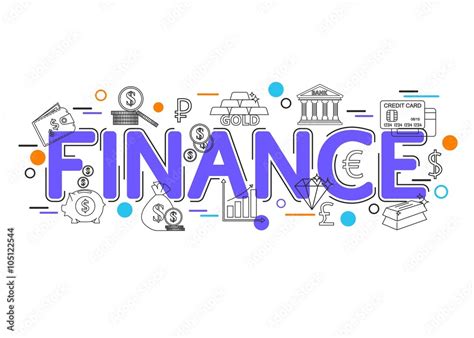 Finance Background with vector icons and elements. Finance Banner ...