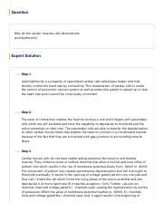 Answered Why do the cardiac muscles cells... bartleby.pdf - Question ...