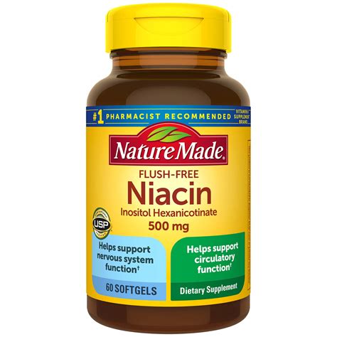 Nature Made Flush-Free Niacin 500 mg Liquid Softgels - Shop Vitamins A ...