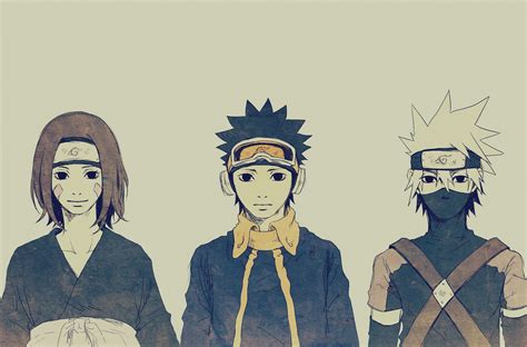 Obito, Rin and Kakashi - Team Minato Fan Art (37194322) - Fanpop