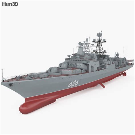 Udaloy-class destroyer 3D model - Ship on Hum3D