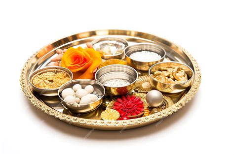 Premium Photo | Traditional Diwali puja thali