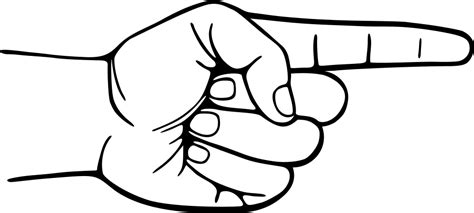 OnlineLabels Clip Art - Pointing Finger (#7)