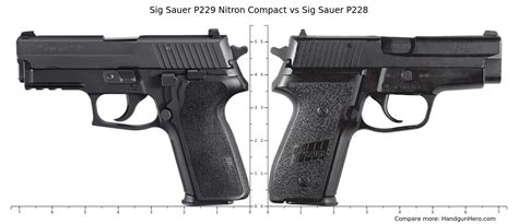 Sig Sauer P229 Nitron Compact vs Sig Sauer P228 size comparison ...