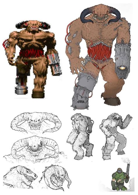 [fan concept art] Doom Eternal redesign - Cyberdemon | Doom demons ...