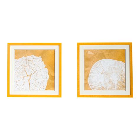 Abstract Tree Log Wall Art Prints - a Pair | Chairish