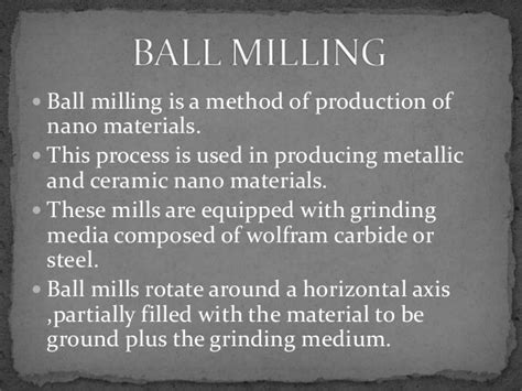 Nano Ball Milling