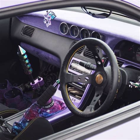 Purple Car | Jdm cars, Custom car interior, Car interior diy