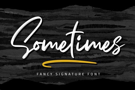 Sometimes Fancy Signature Font - Dafont Free