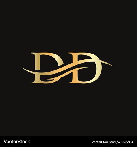 Dd logo design initial letter logo design Vector Image