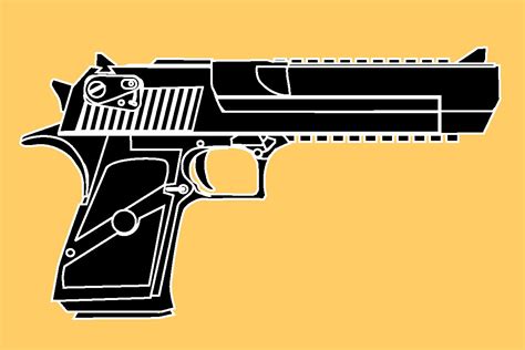 Modern Silhouette Pistol Vector Graphic by Aksara Tube · Creative Fabrica