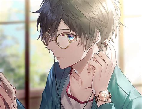 HD wallpaper: mystic messenger, choi saeyoung, 707, anime boy, glasses ...