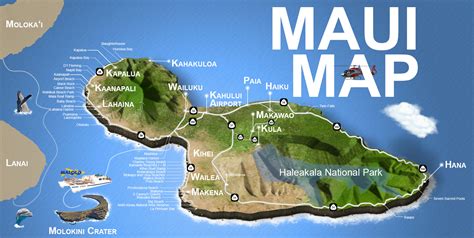 Maui Driving and Beaches Map | Boss Frog's Hawaii