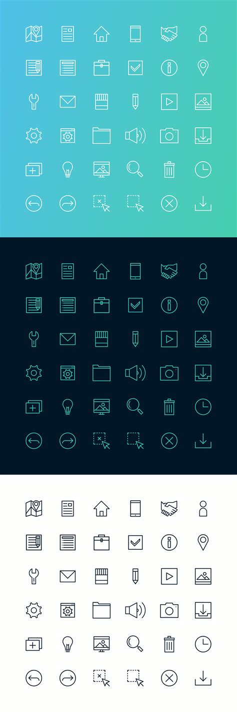 Outline icons pack free on Behance