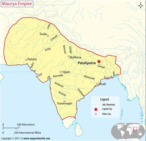 Mauryan Empire, Map | India world map, Ancient indian history, Map