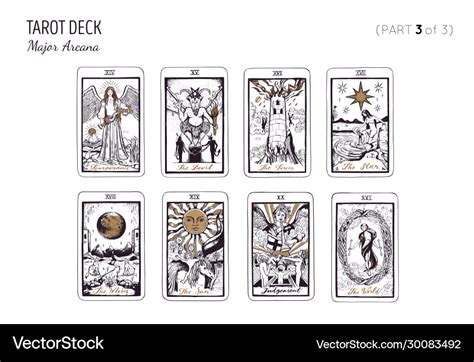 Tarot card deck major arcana set part 13 Vector Image