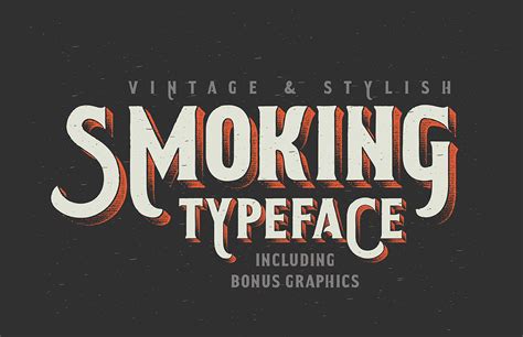 Smoking Typeface + Illustration Font - TemplateMonster