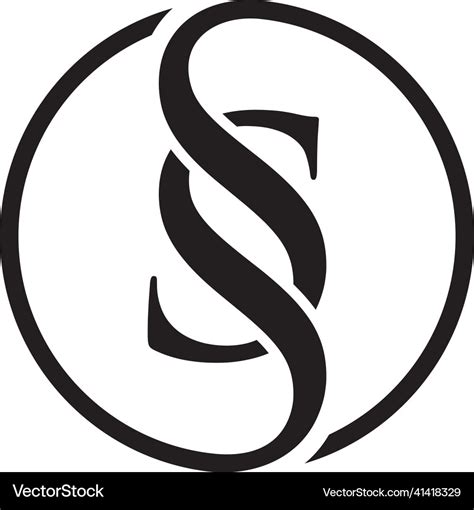 Ss or s initial letter logo design Royalty Free Vector Image