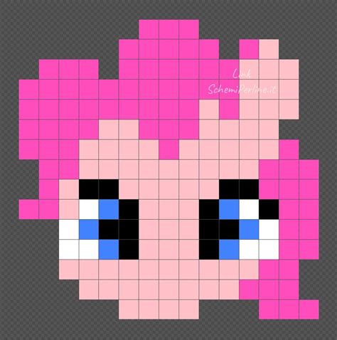 Pinkie Pie delle My Little Pony disegno facile con le Pyssla 15x15 ...