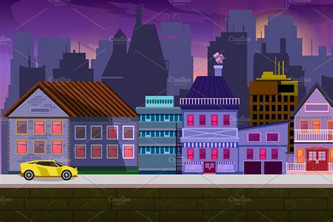 2d City Game Background | Pre-Designed Illustrator Graphics ~ Creative ...