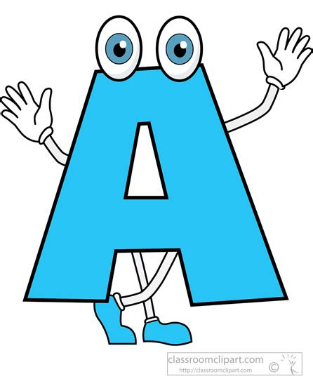 Alphabets Clipart - letter-A-2-cartoon-alphabet-clipart - Classroom Clipart