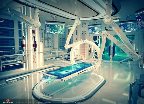 Scifi Laboratory Interior Design - Sci fi Conception, Hard surface 3D ...