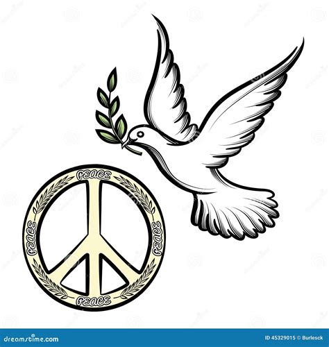 Pacific And The Dove Of Peace Stock Vector - Image: 45329015